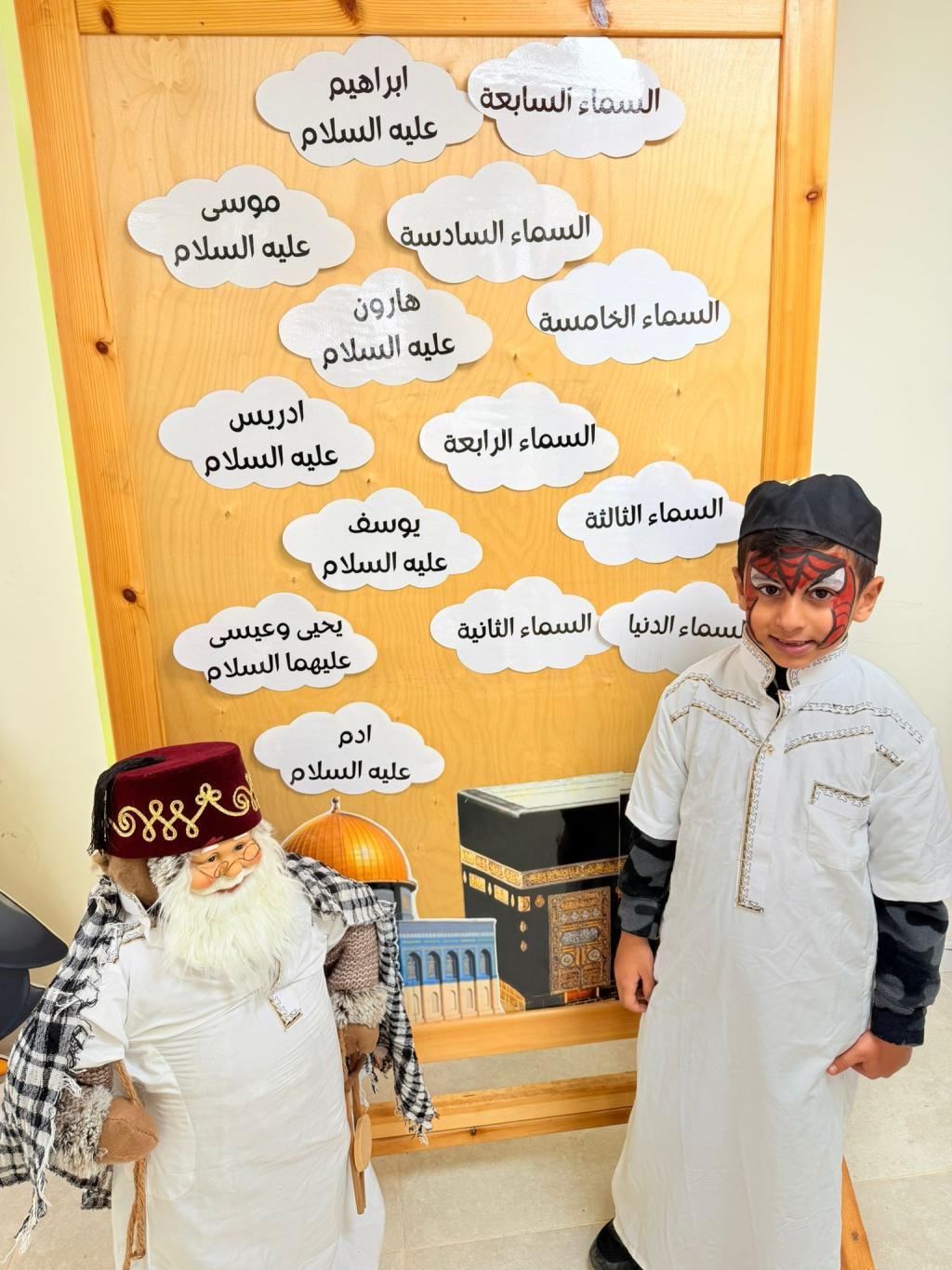 الأطفال يتقدمون بأجمل التهاني بمناسبة ذكرى الاسراء والمعراج.