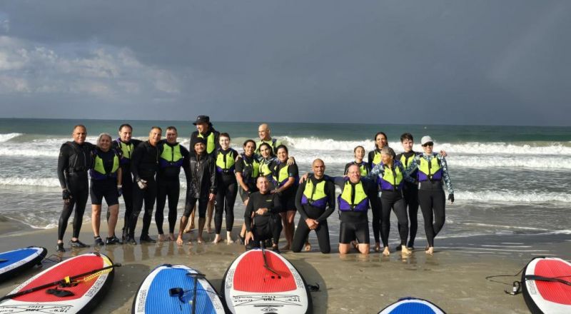 مجموعة "الساب" في نادي عكا دولفينز تستمتع بابحار مميز باجواء شتوية.