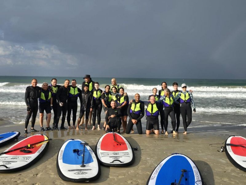 مجموعة "الساب" في نادي عكا دولفينز تستمتع بابحار مميز باجواء شتوية.