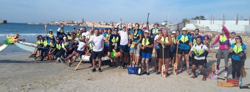" نادي دولفينز عكا "  التابع للمراكز الجماهيرية- أسوار عكا يشارك ببطولة اوروبا لقوارب الدراغون.