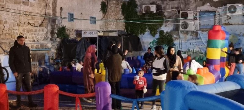 أجواء رمضانية مبهجة وفعاليات رائعة في حي المبلطة بتنظيم المراكز الجماهيرية اسوار عكا.