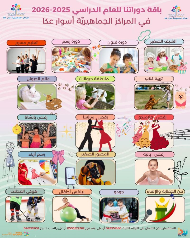اليكم باقة دوراتنا للعام الدراسي 2025-2026. اليكم باقة دوراتنا للعام الدراسي 2025-2026.