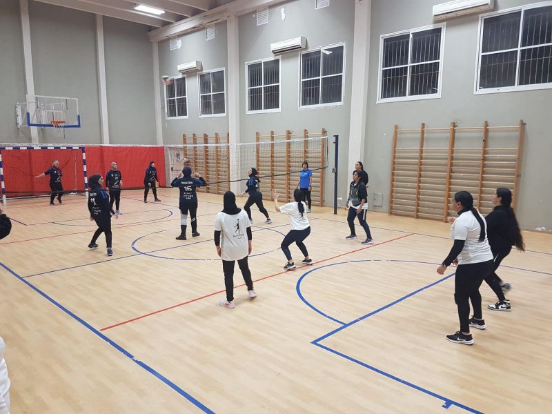 مباراة ودية بين فريق كرة الشبكة للنساء التابع للمراكز الجماهيرية اسوار عكا وفريق كرة الشبكة نساء طمرة.