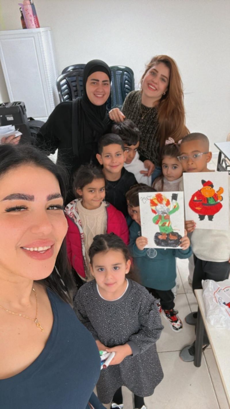 ورشة رسم شخصيات رمضانيّة في ملجأ المركز الثقافي.