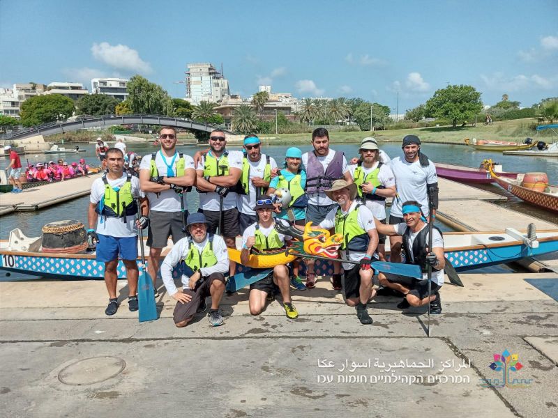 النادي البحري "دولفينز عكا" يحصد المرتبة الاولى في سباق قوارب الدراغون في نهر العوجا (اليركون)